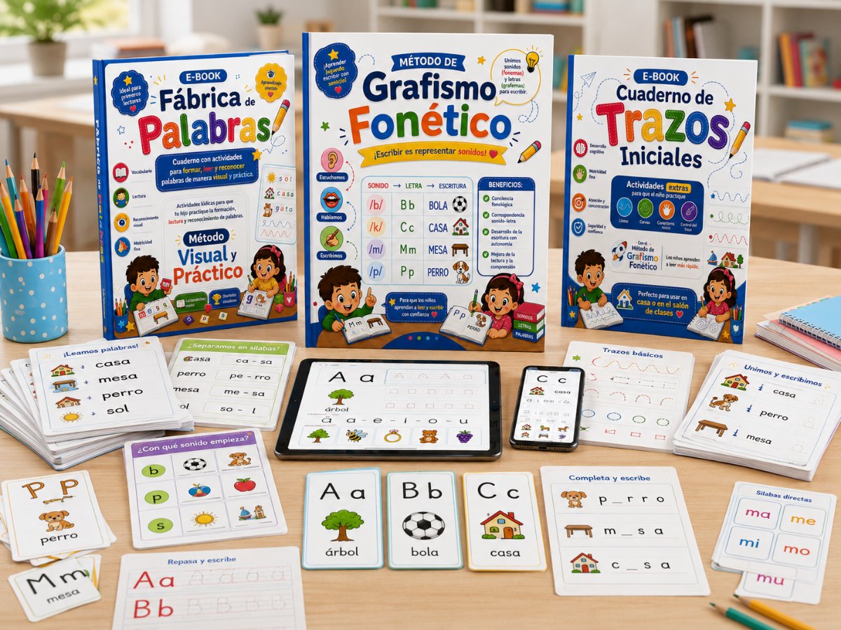 Método de Grafismo Fonético - hojas imprimibles con actividades